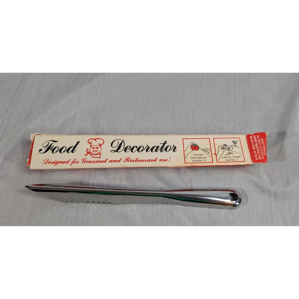 Quikut Food Decorator Vintage Stainless Steel Garnish Tool Silver Kitchen Gadget